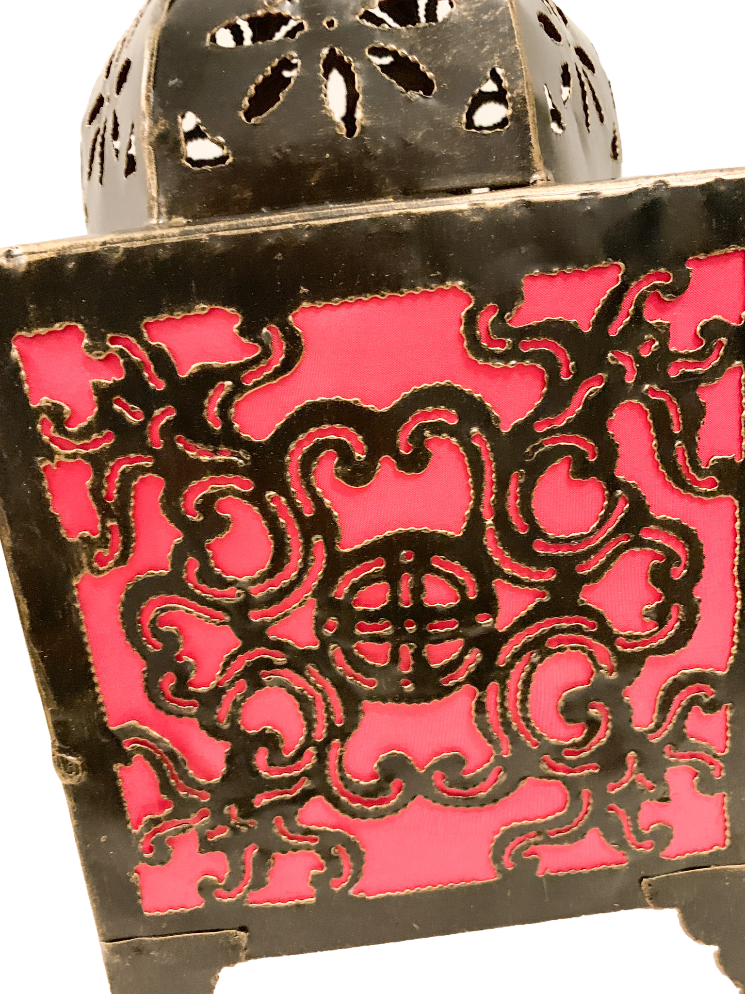 Moroccan Style Lamp Square Pink