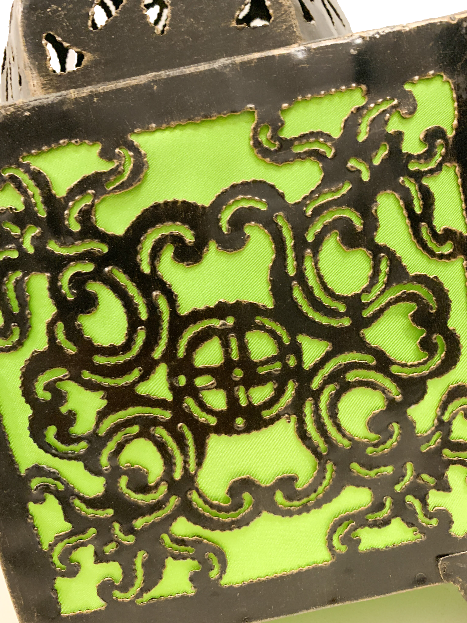 Moroccan Style Lamp Square Green