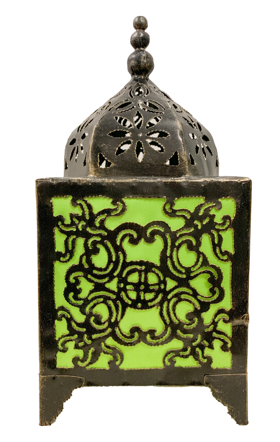 Moroccan Style Lamp Square Green