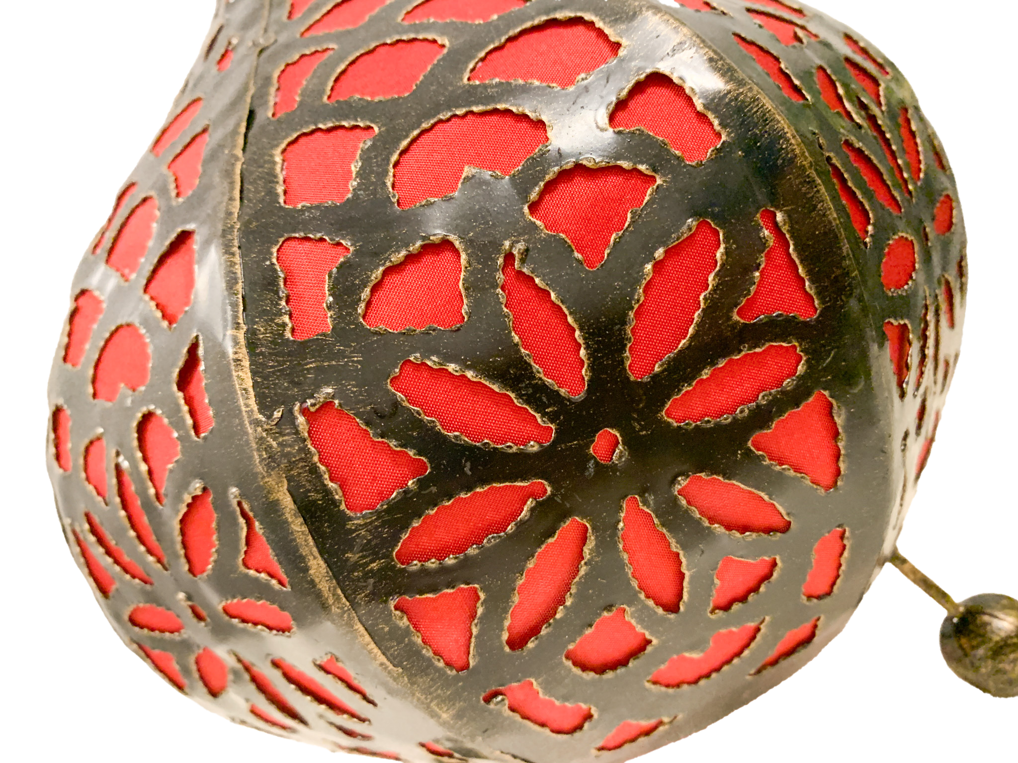 Moroccan Lamp with Top Red