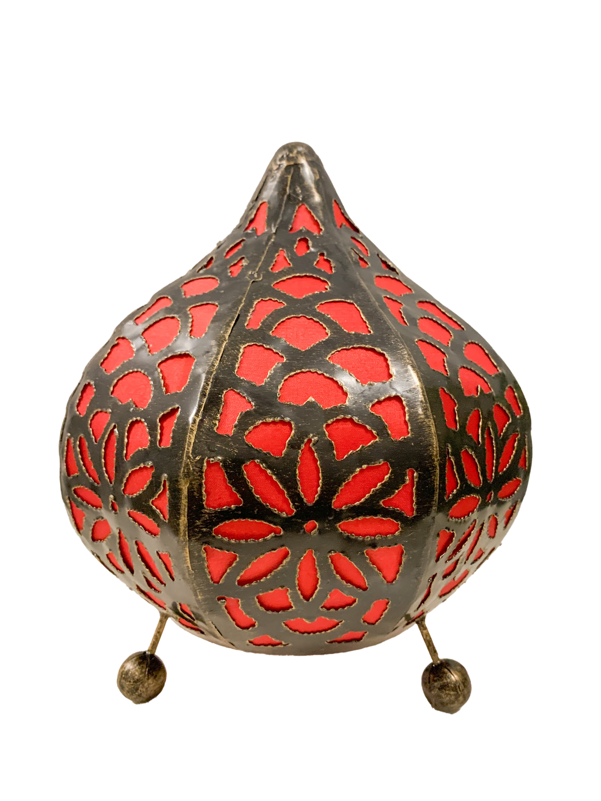 Moroccan Lamp with Top Red