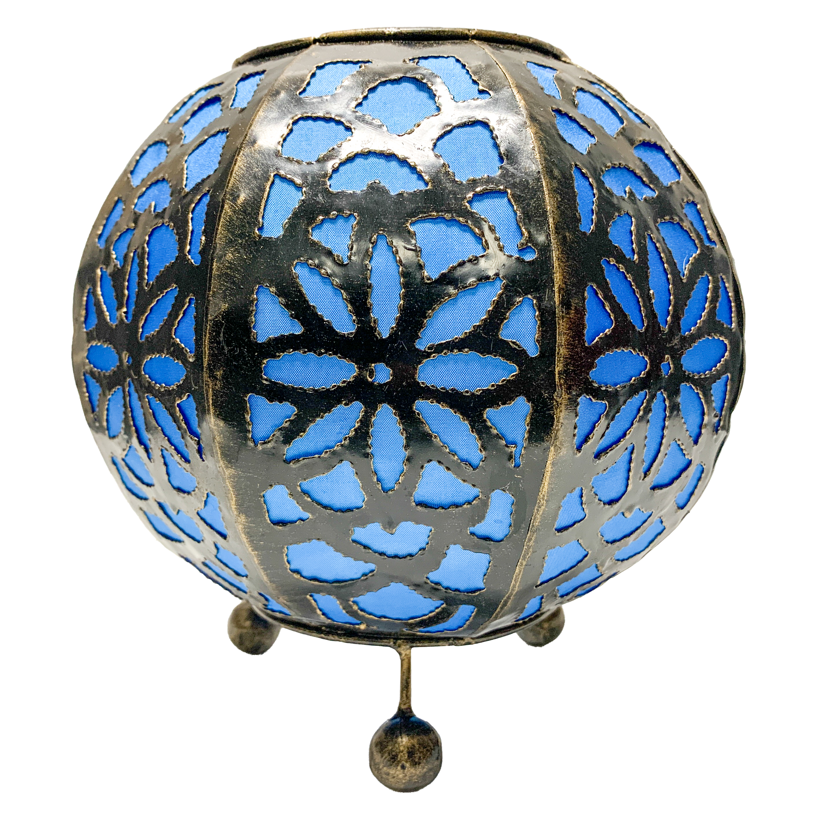 Moroccan Style Lamp Sphere Blue