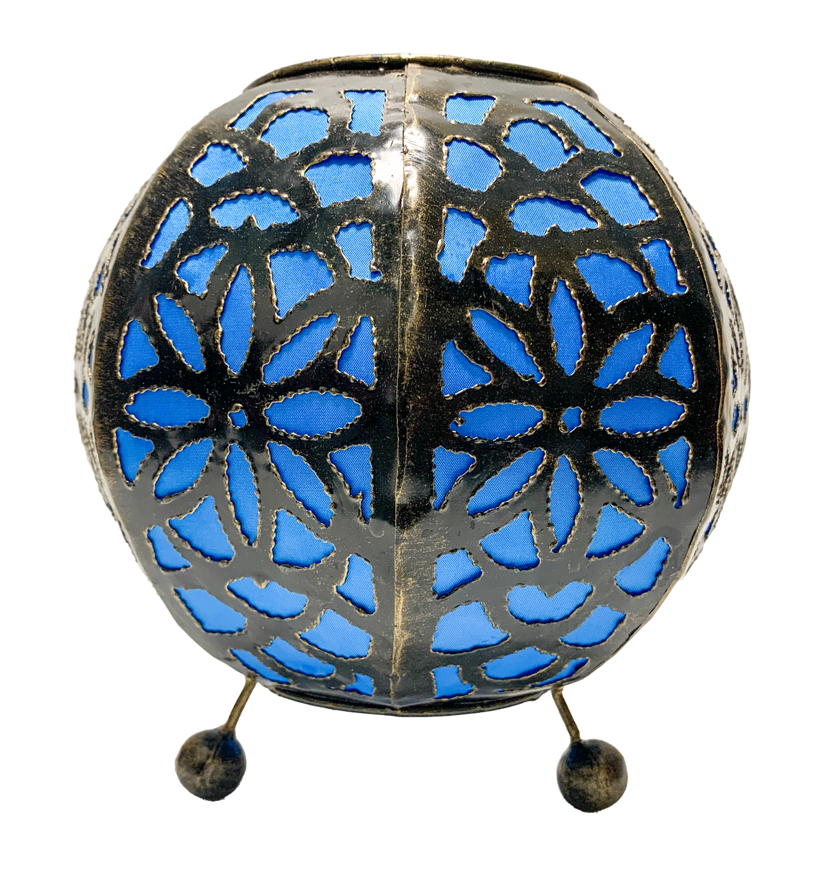 Moroccan Style Lamp Sphere Blue