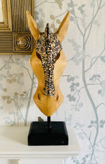 Mask on Plinth - Eggshell Giraffe, Various Sizes