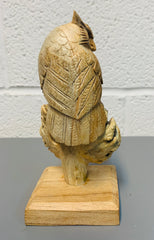 Parasite Wood Owl Statue