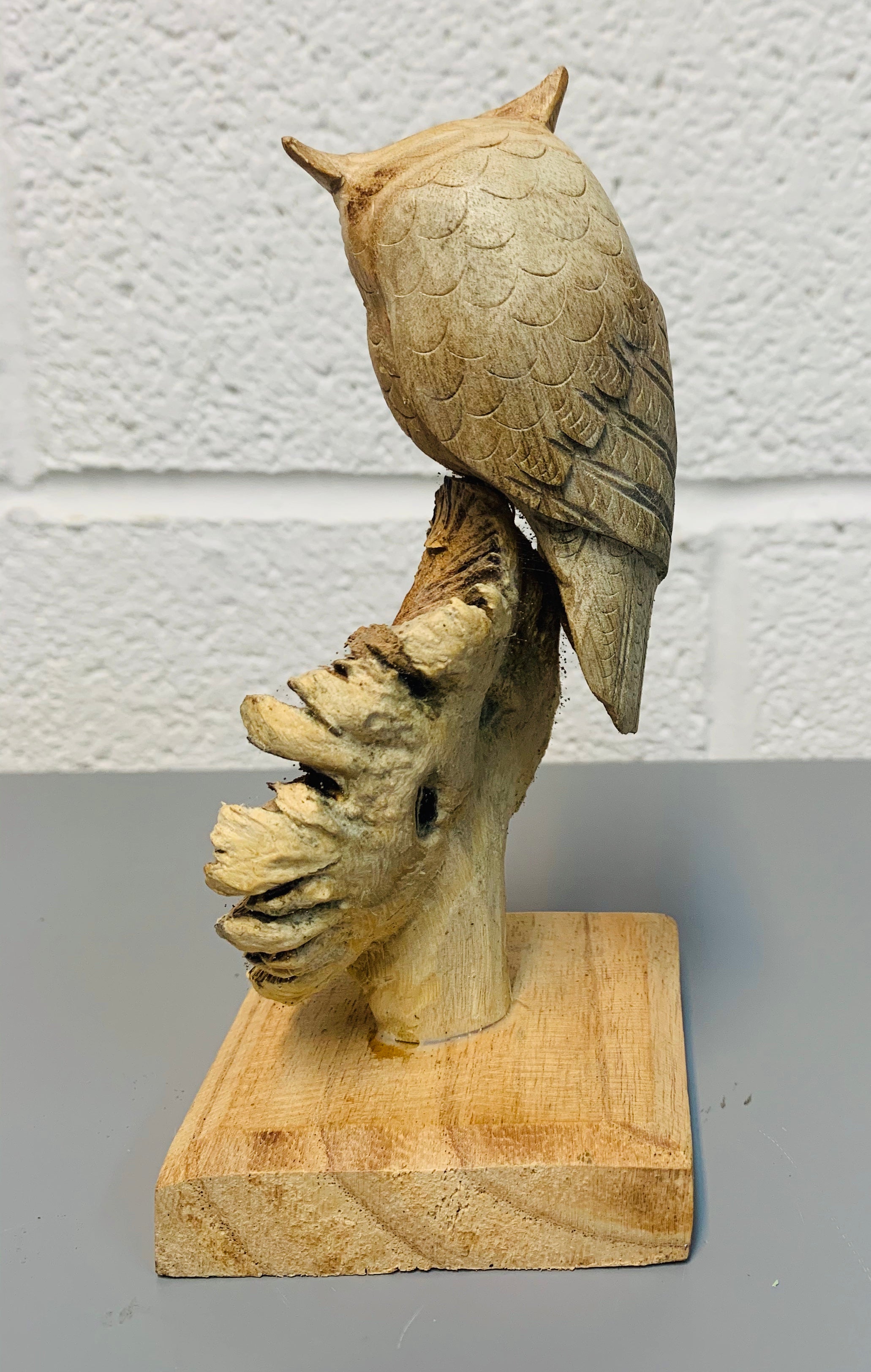 Parasite Wood Owl Statue