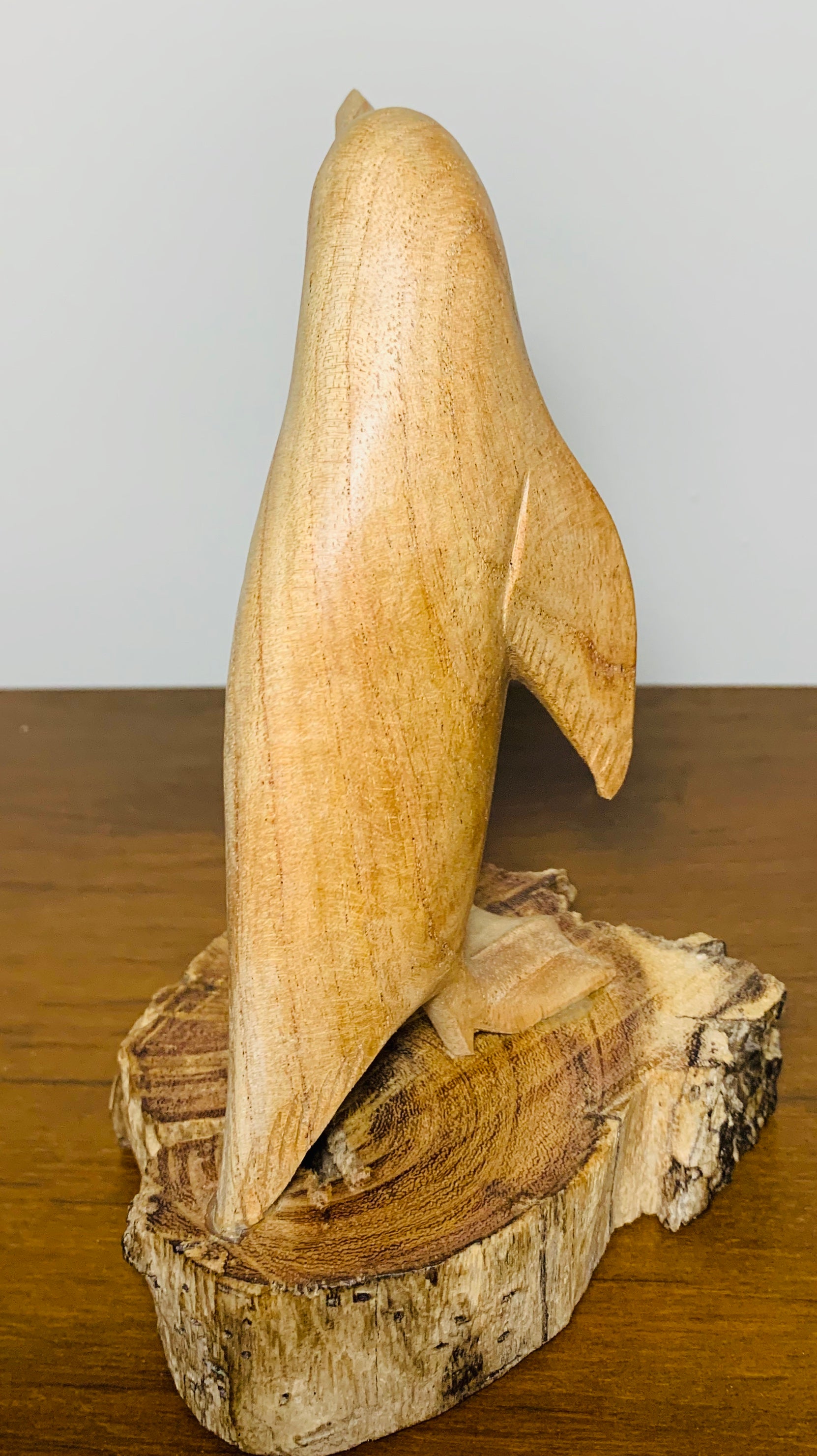 Penguin on Stand Wooden Carving