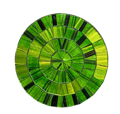 Round Mosaic Coaster Set of Four - Green
