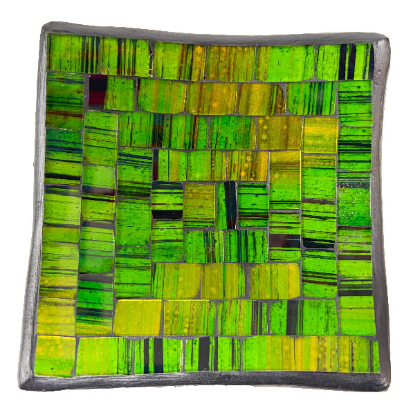 Square Mosaic Bowl Set of Four - Green