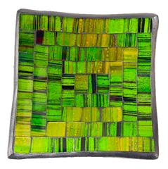 Square Mosaic Bowl Set of Four - Green