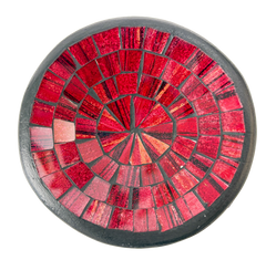 Round Mosaic Bowl Set of Four - Red