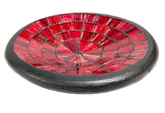 Round Mosaic Bowl Set of Four - Red