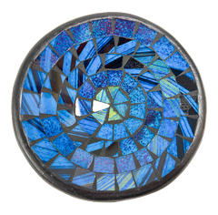 Round Mosaic Bowl Set of Four - Blue