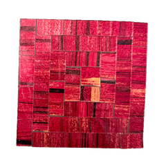 Square Mosaic Coaster Set of Four - Red