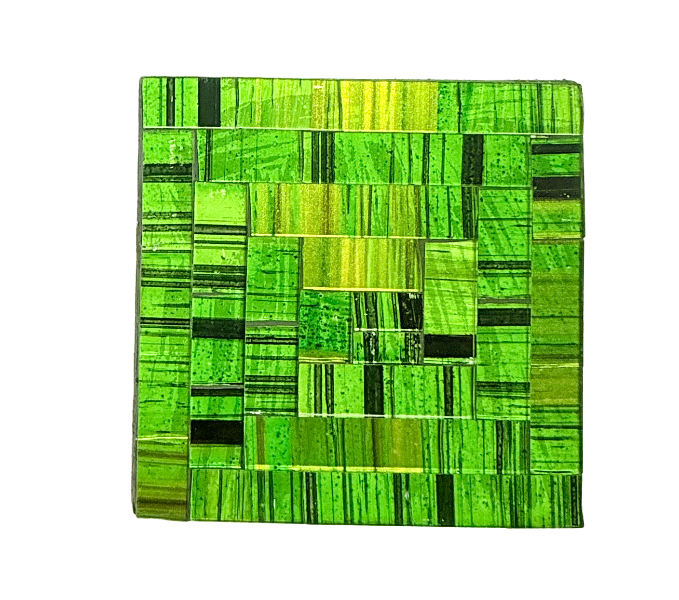 Square Mosaic Coaster Set of Four - Green