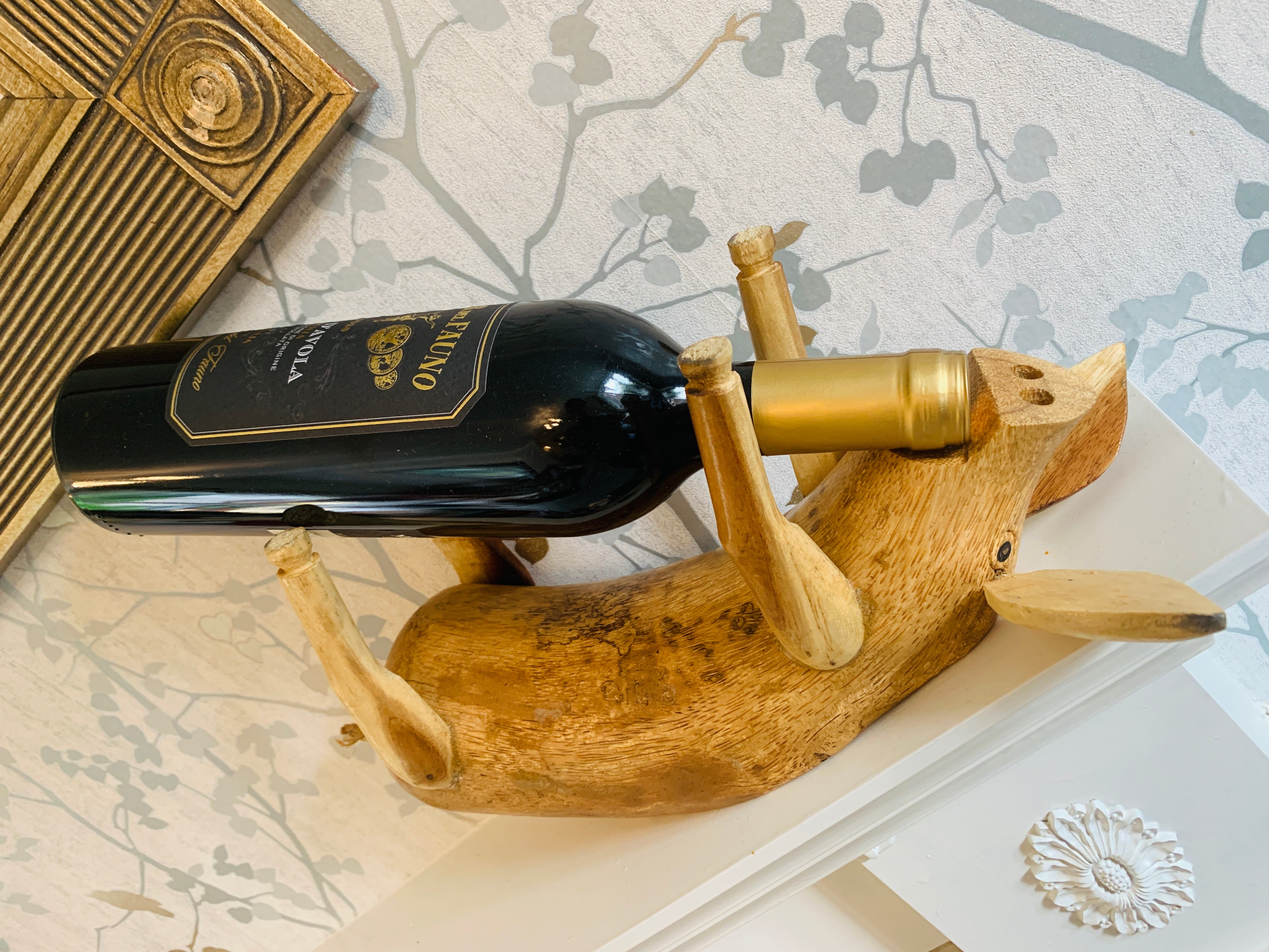 Pig wine bottle online holder