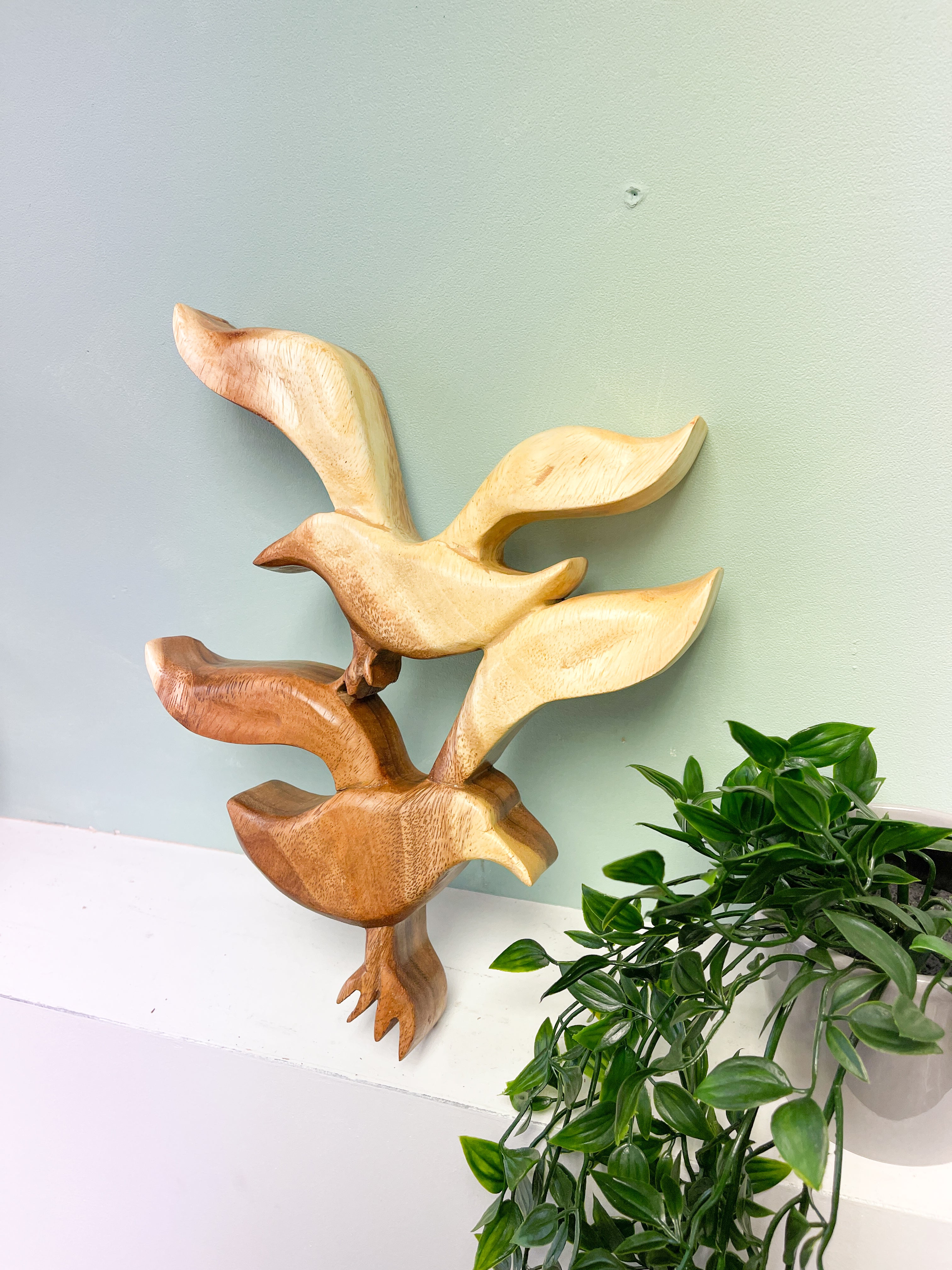 Wooden Bird Carving  - Wall Hanging