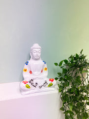 Resin Flower Buddha White - Various Sizes