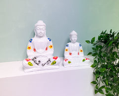 Resin Flower Buddha White - Various Sizes