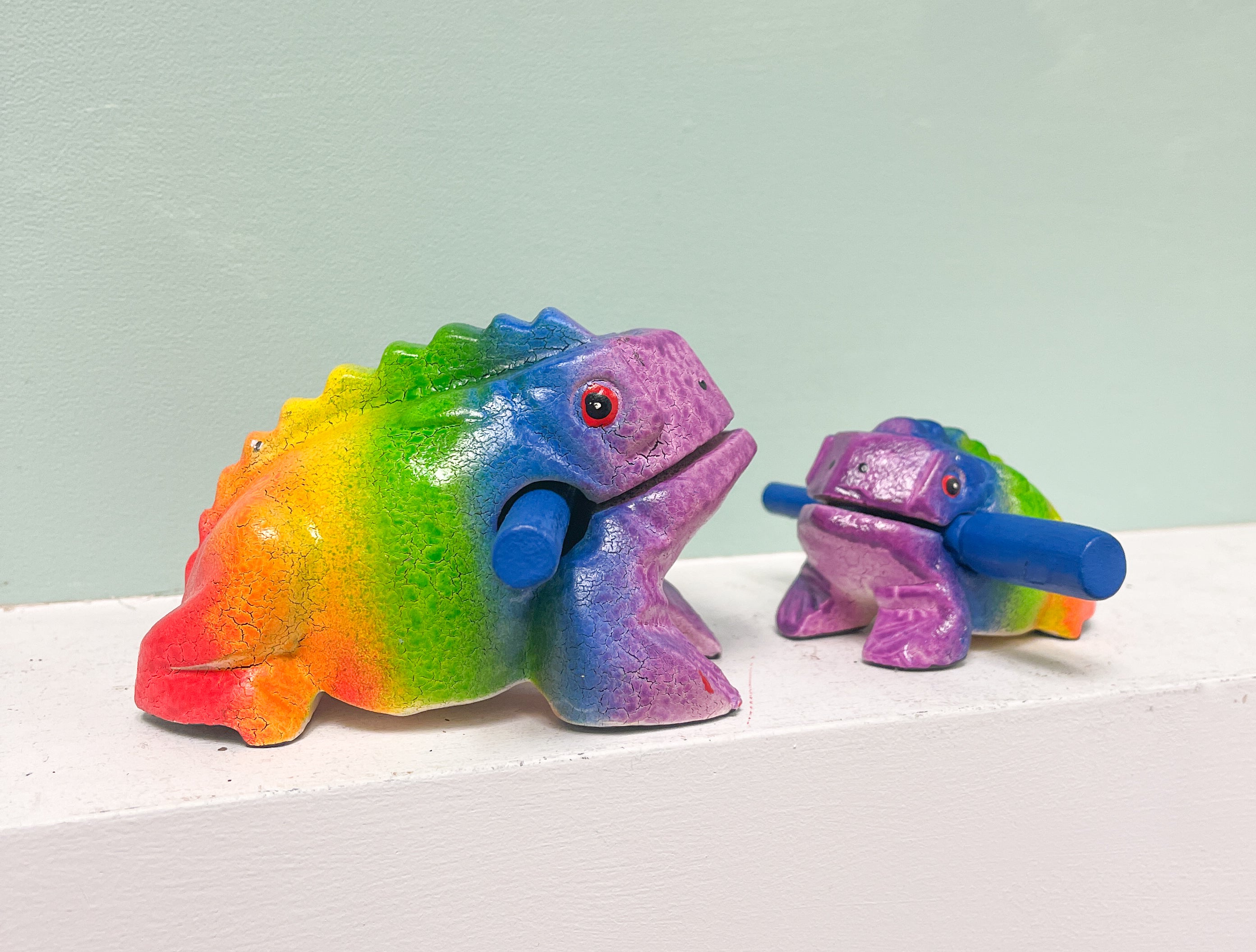 Rainbow Frog Guiro