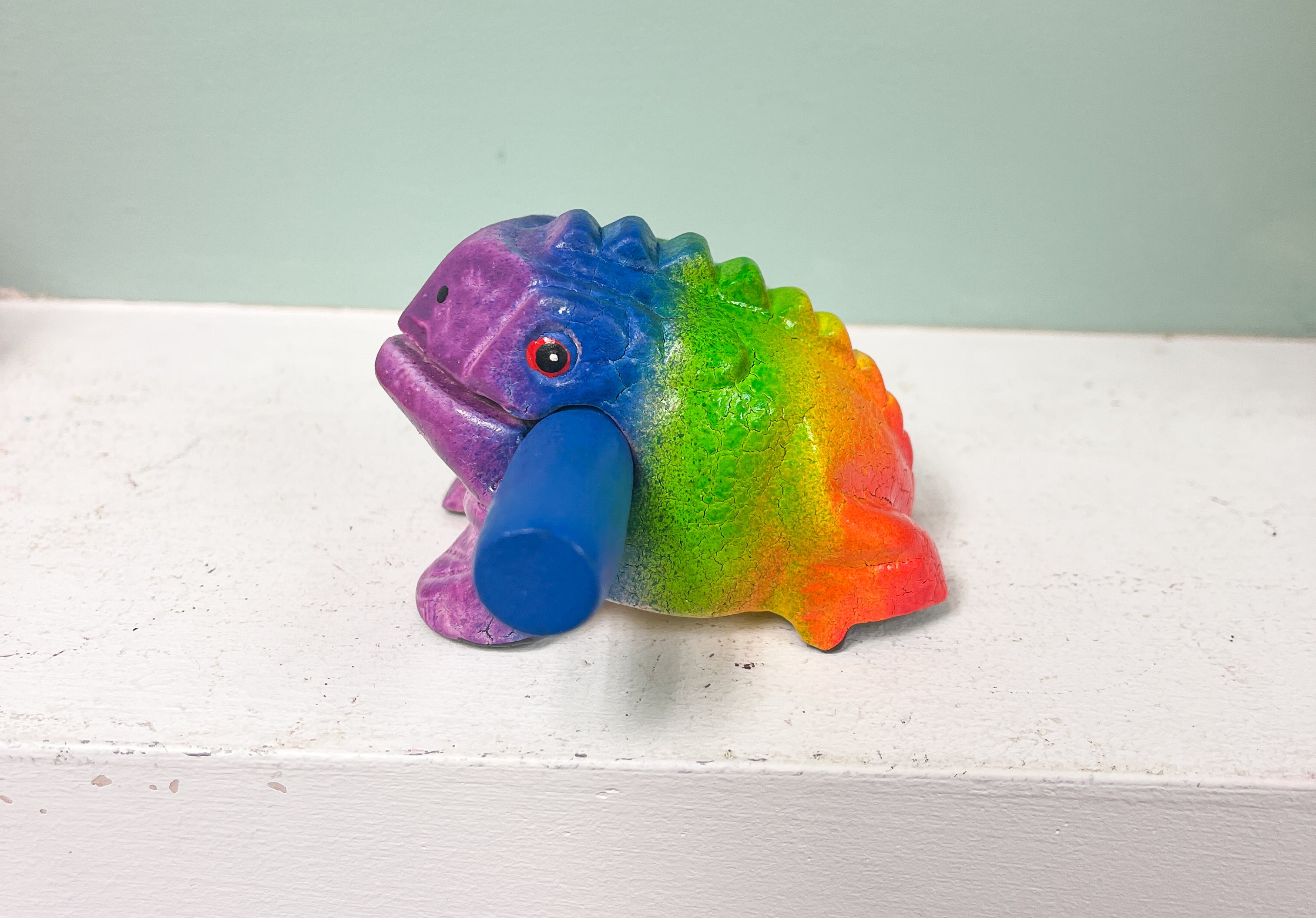 Rainbow Frog Guiro