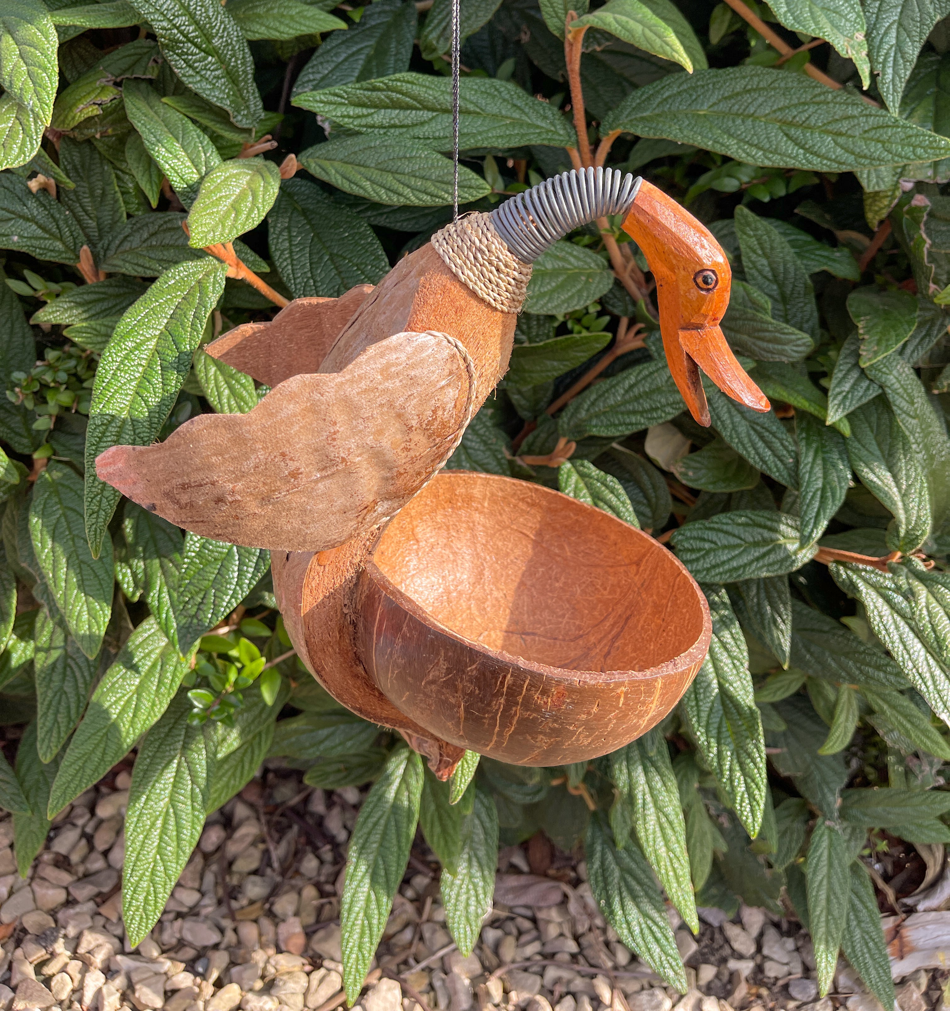 Coconut Bird Feeder - Duck