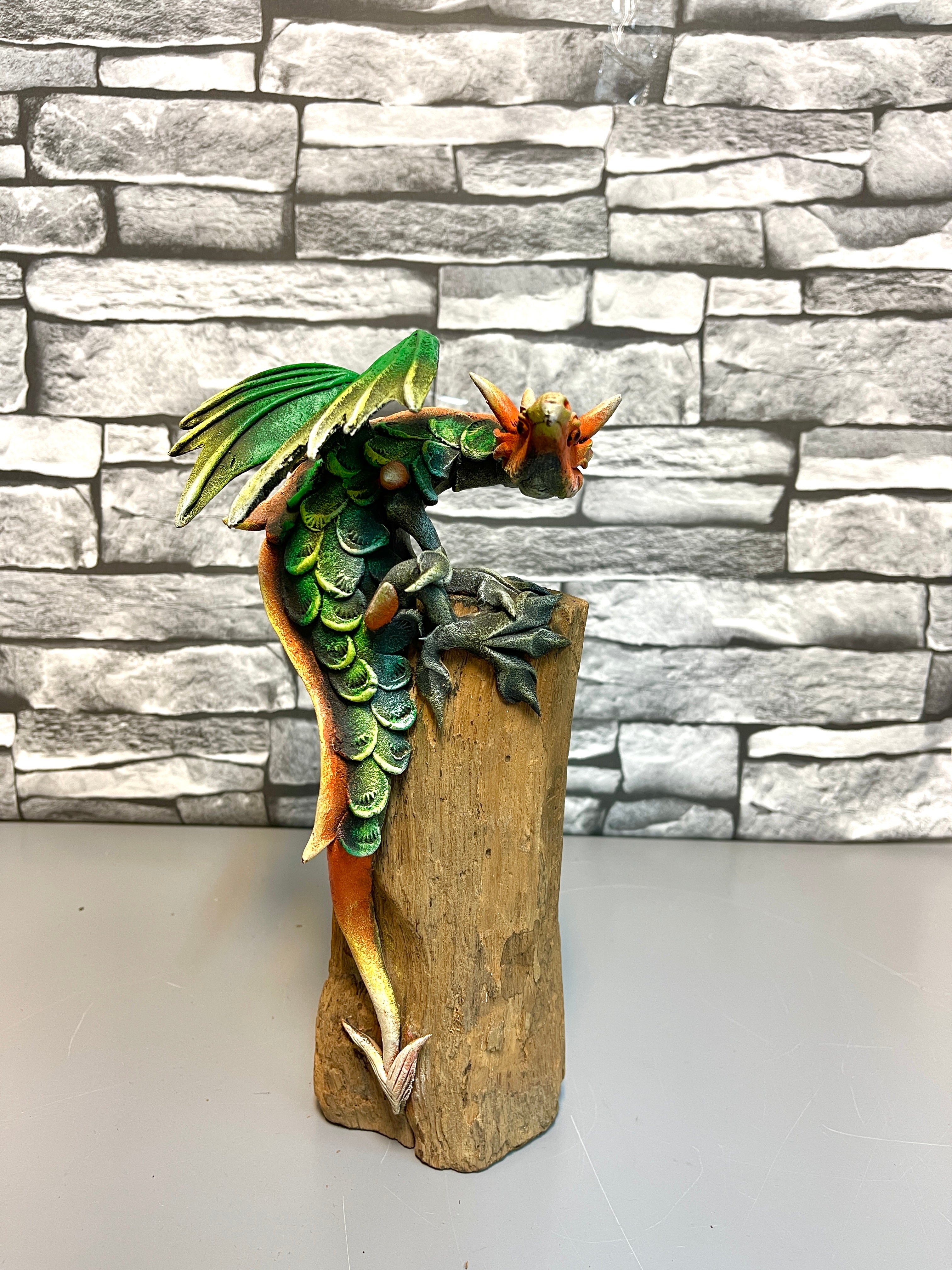 Winged Dragon On Wood