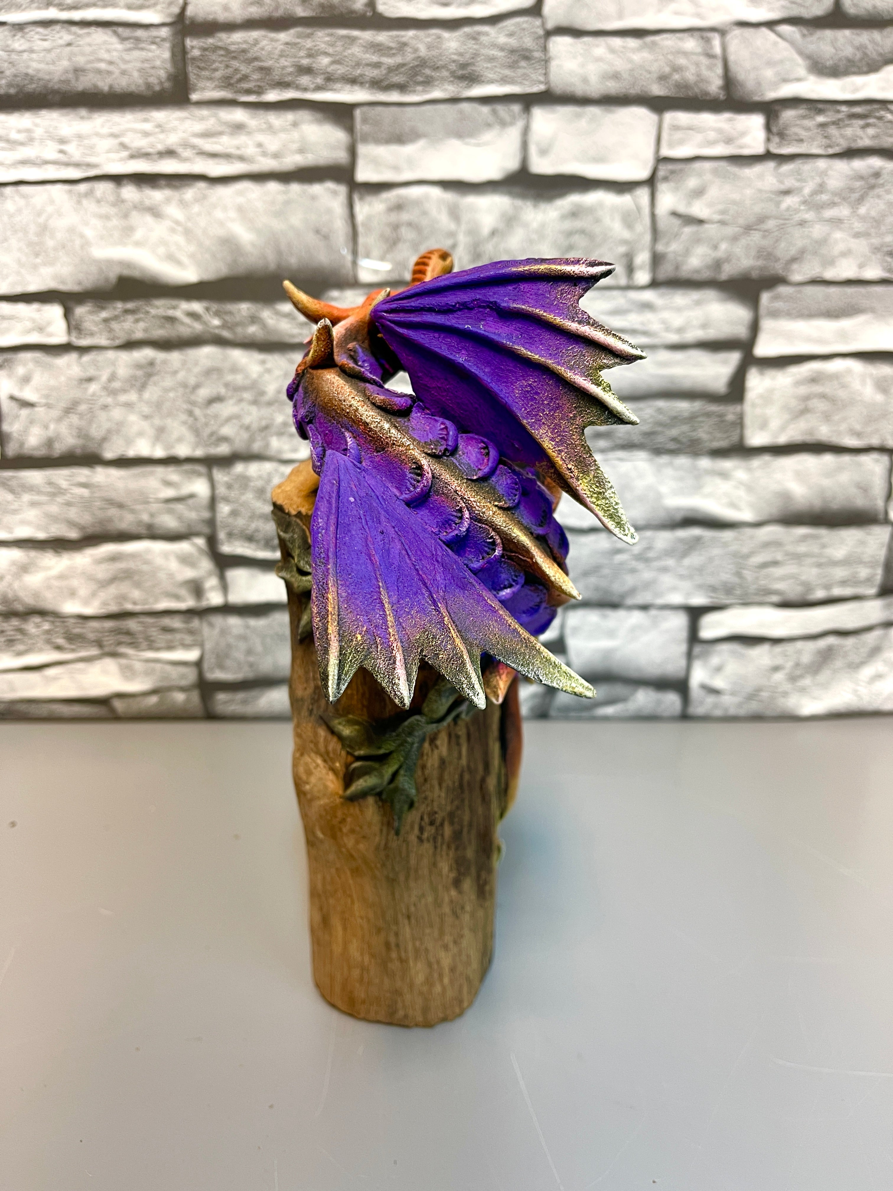 Winged Dragon On Wood