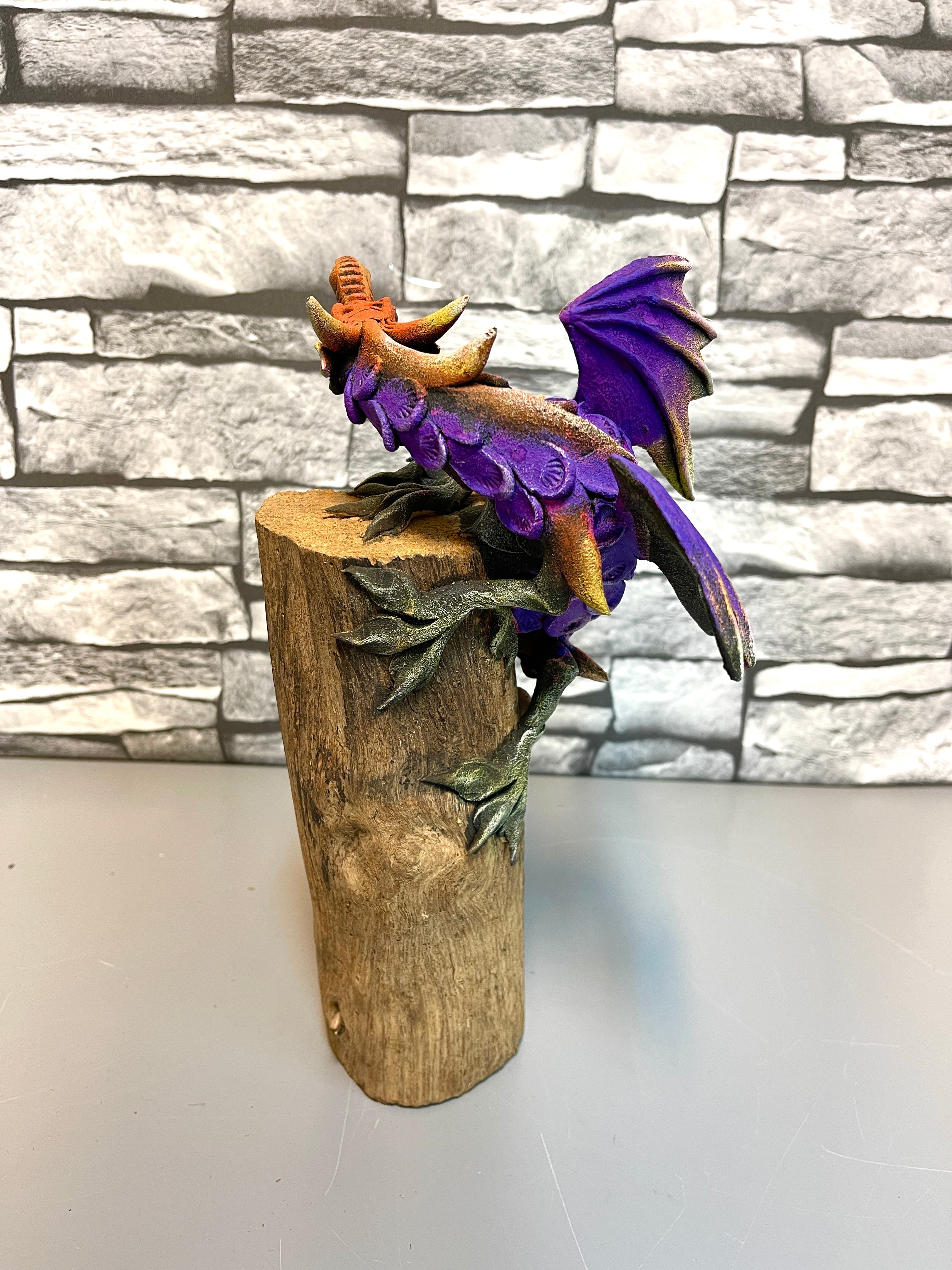 Winged Dragon On Wood