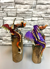 Winged Dragon On Wood