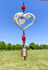 Iron Wind Chime - Heart with hanger