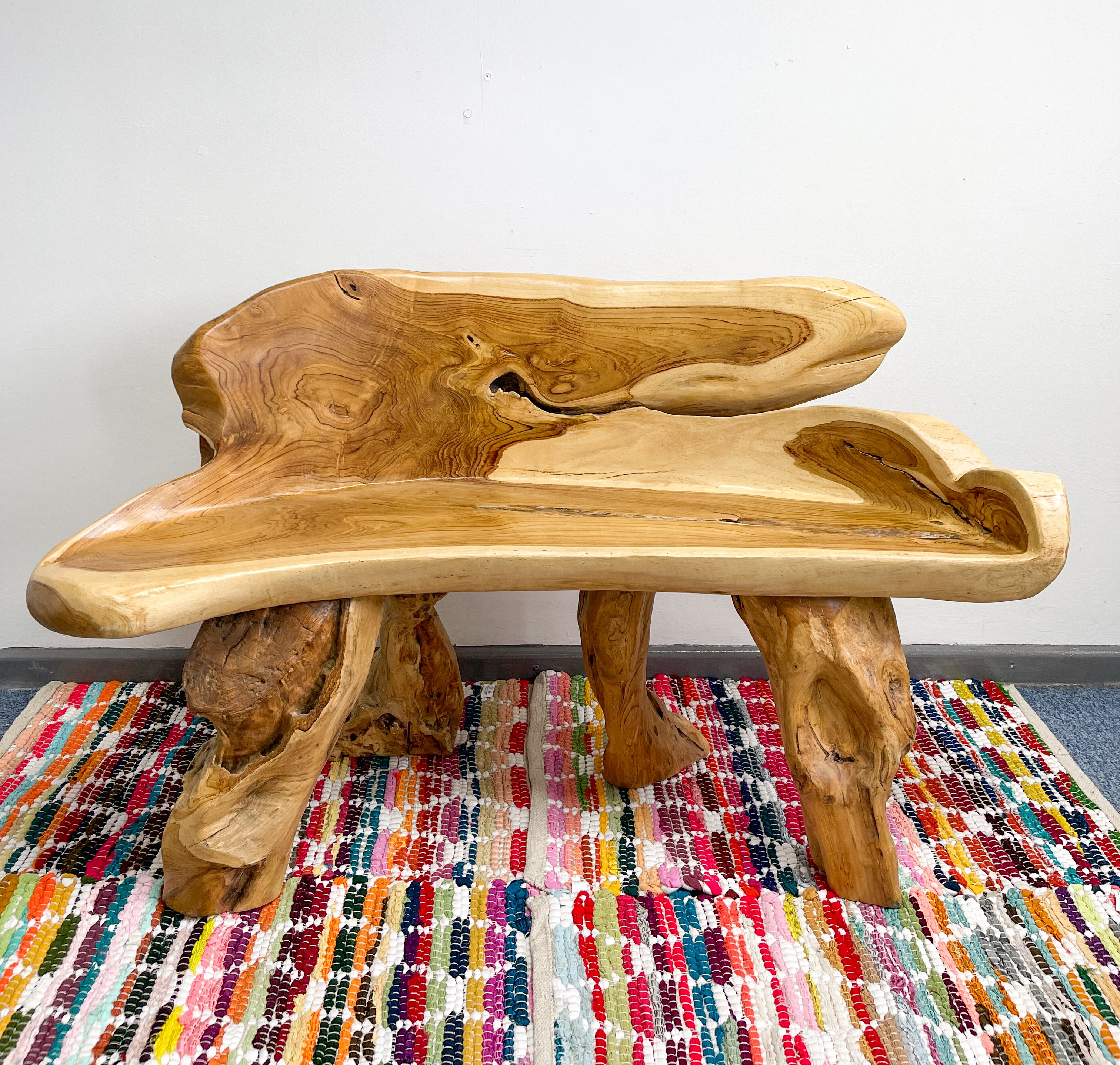 Teak Wood Bench Teak Root Rustic Wooden Outdoor Indoor Bench Garden Furniture