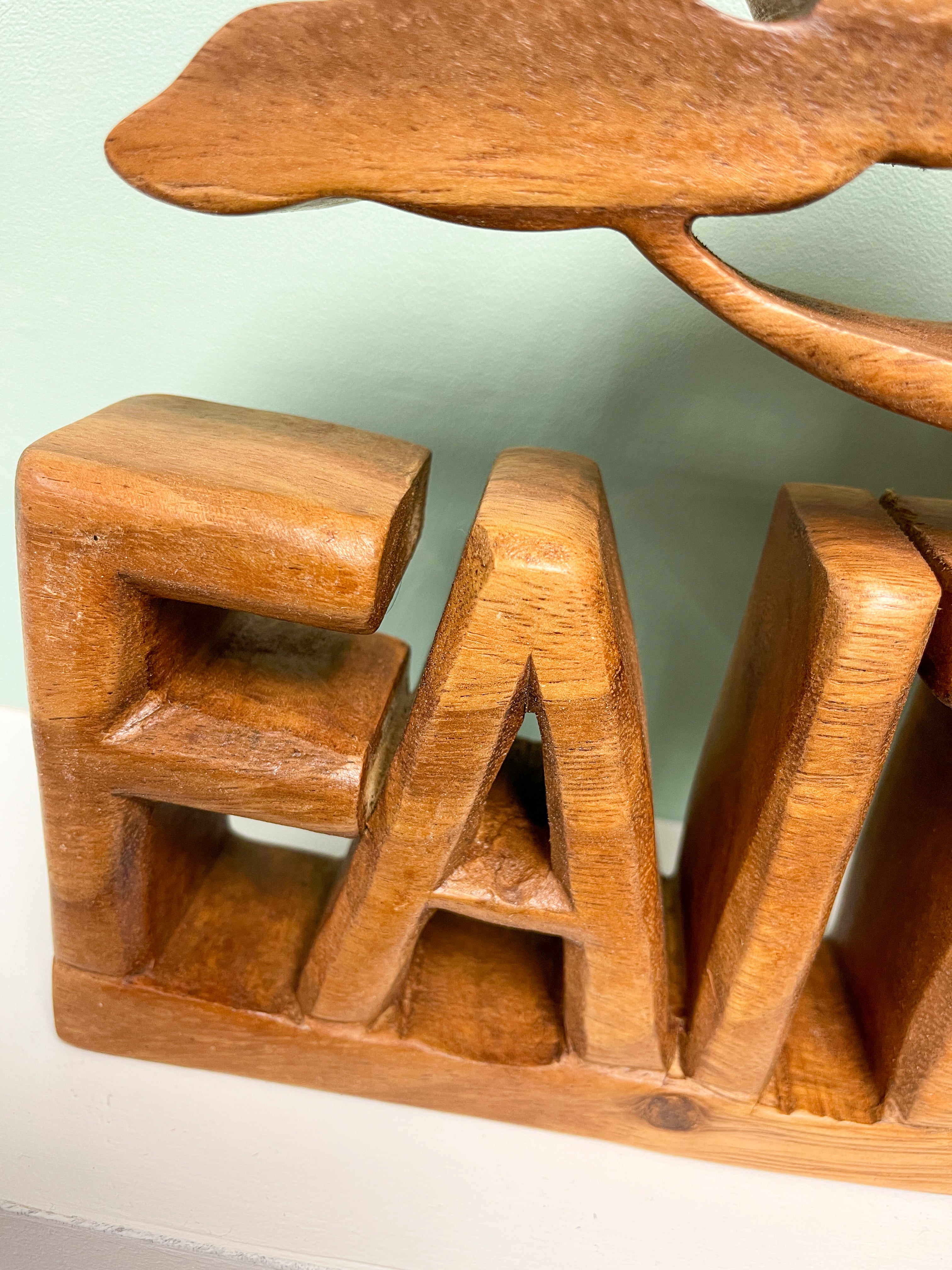 Faith Wooden Carving