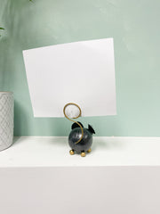 Painted Metal Mouse Photo Holder