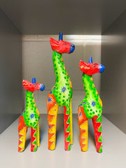 Set of 3 Painted Giraffes