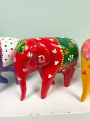 Painted Resin Elephants