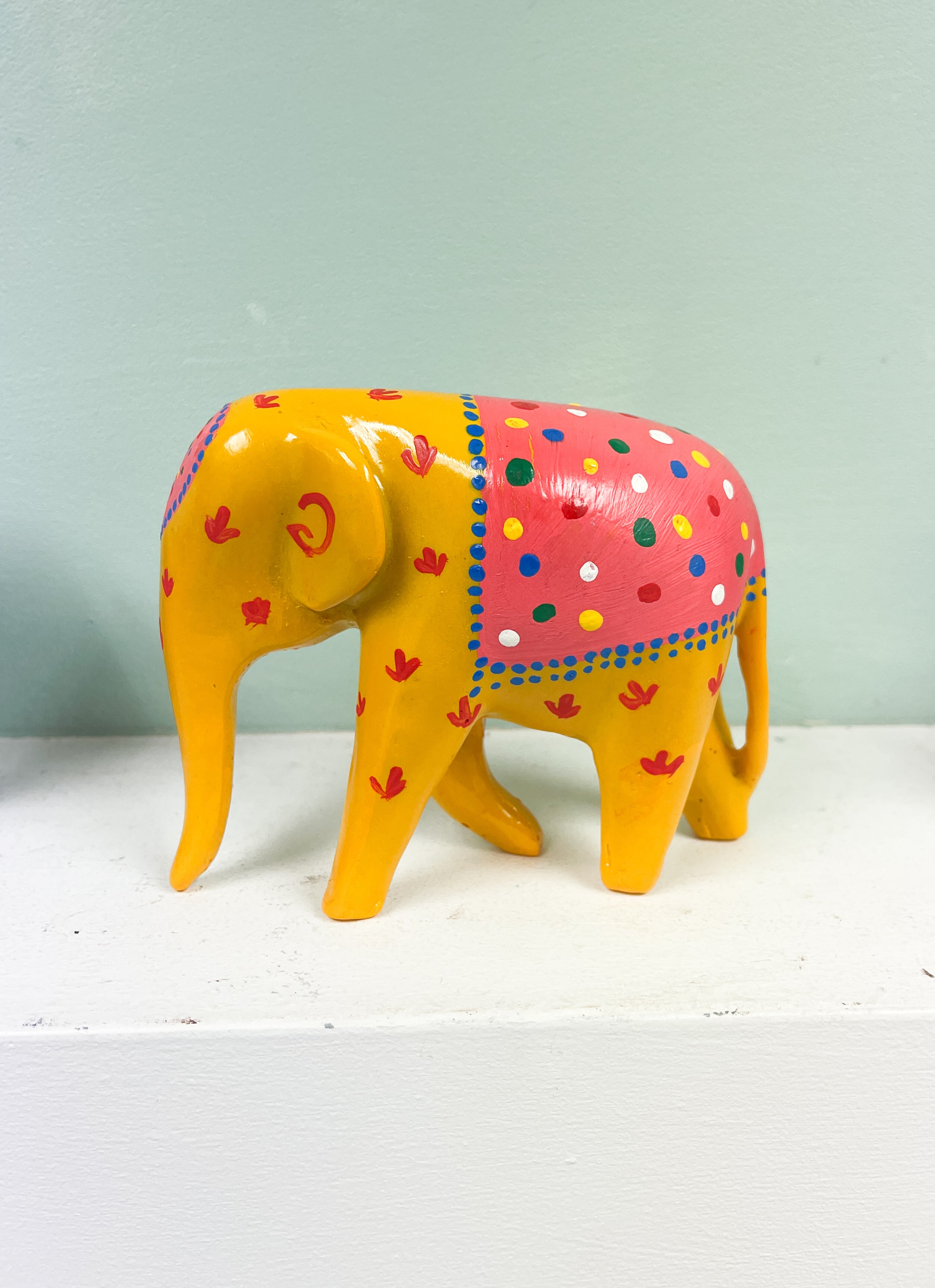 Painted Resin Elephants