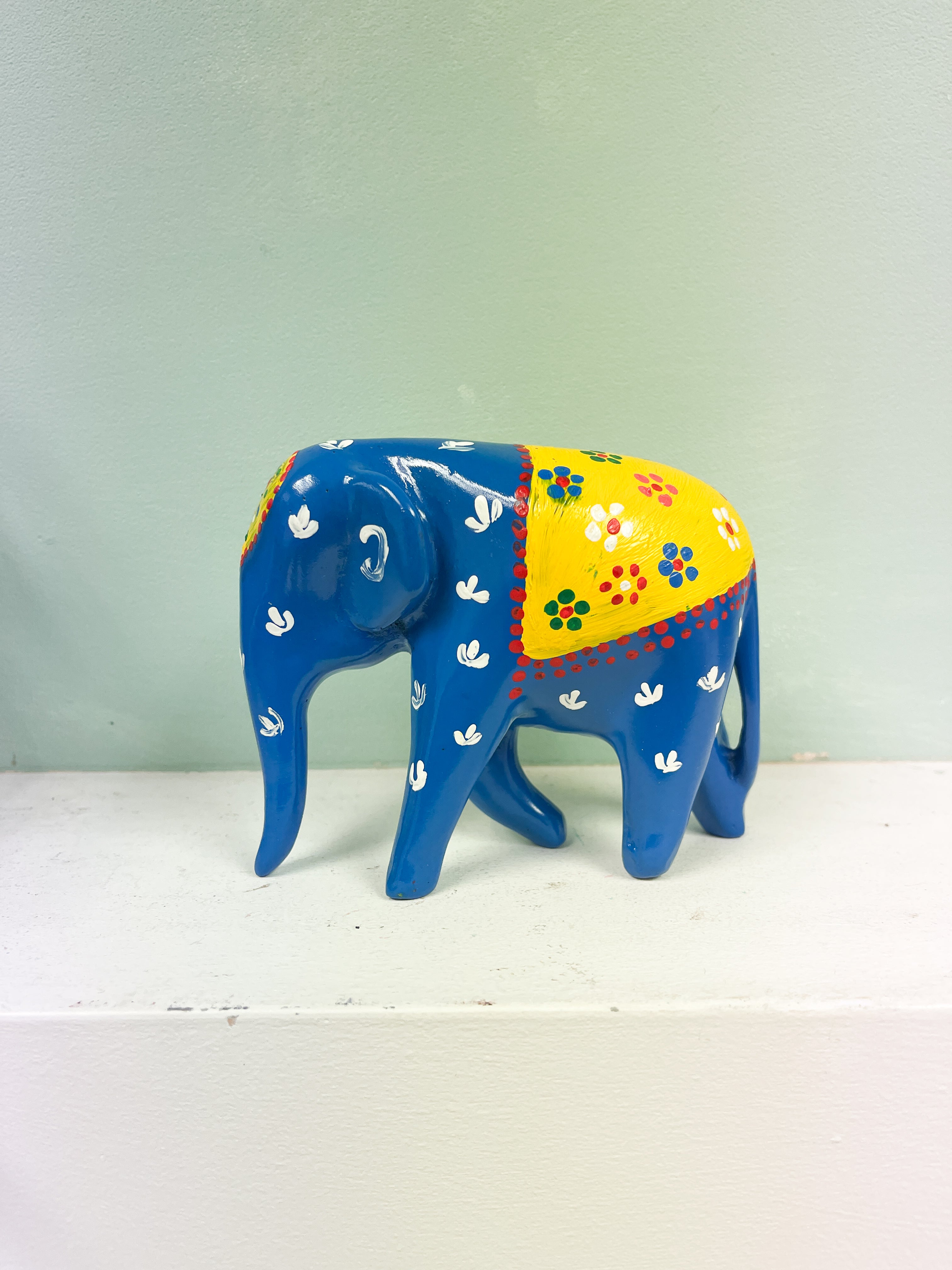 Painted Resin Elephants