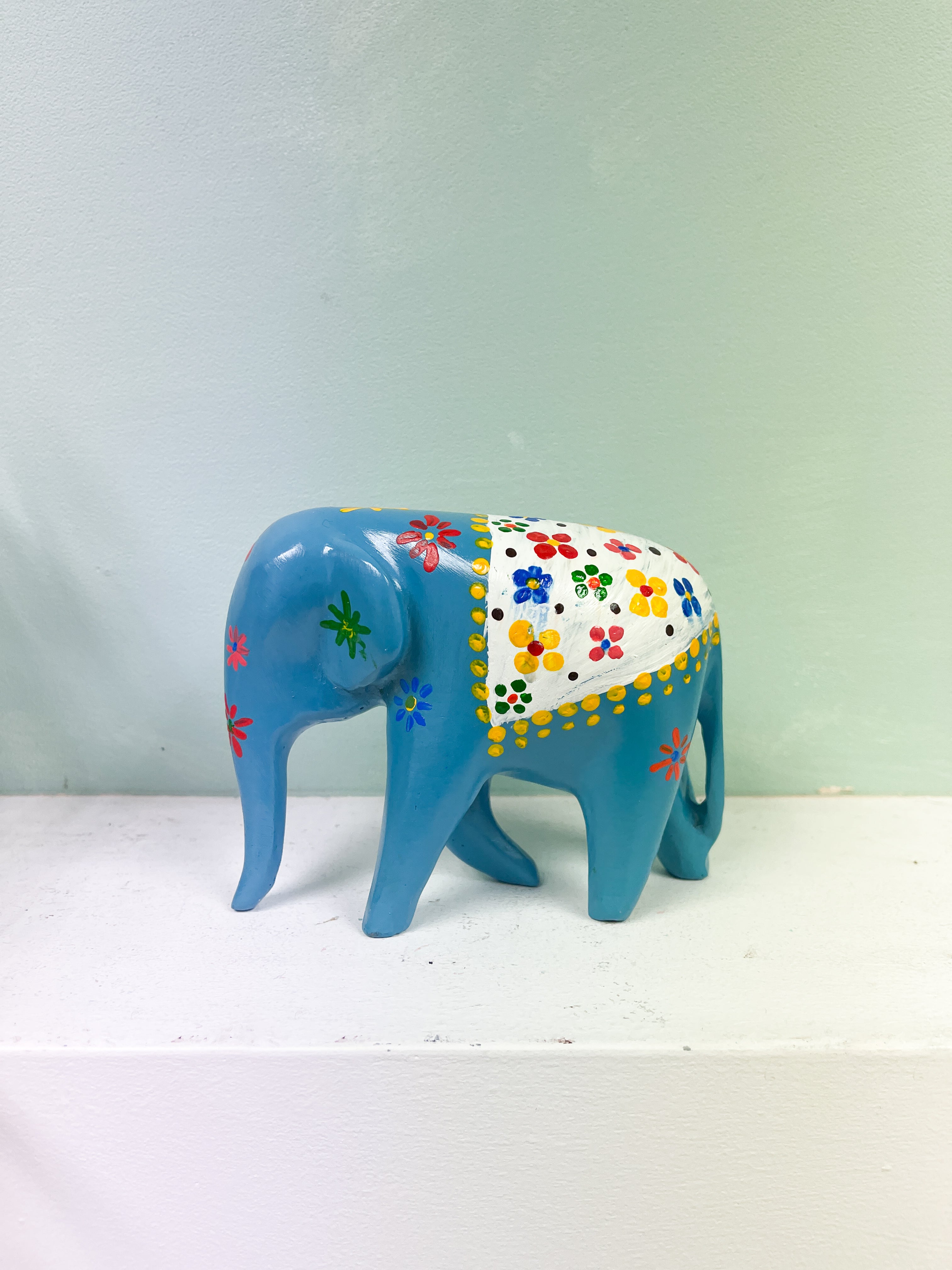 Painted Resin Elephants