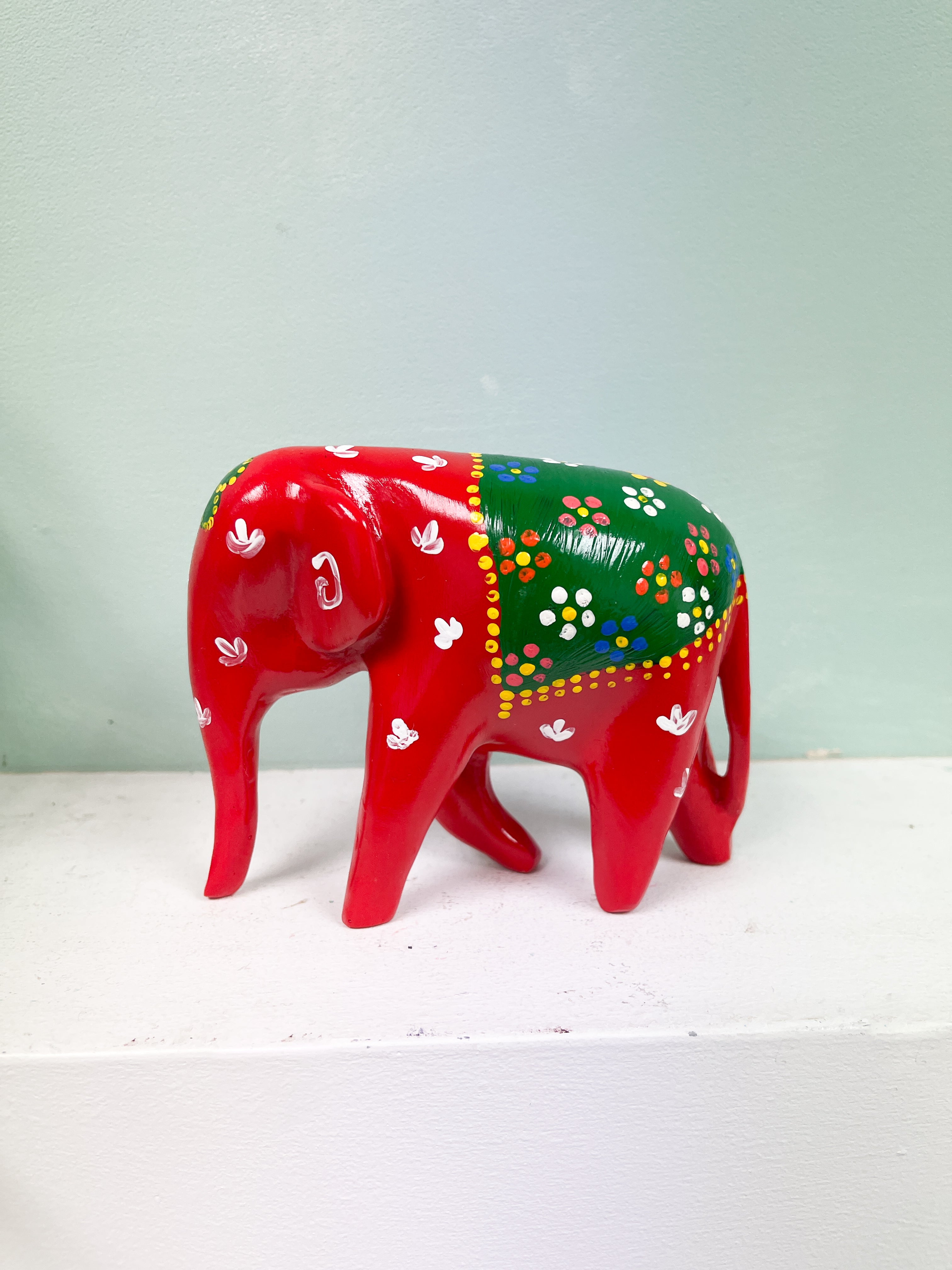 Painted Resin Elephants