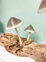 Wood Painted Mushrooms x5