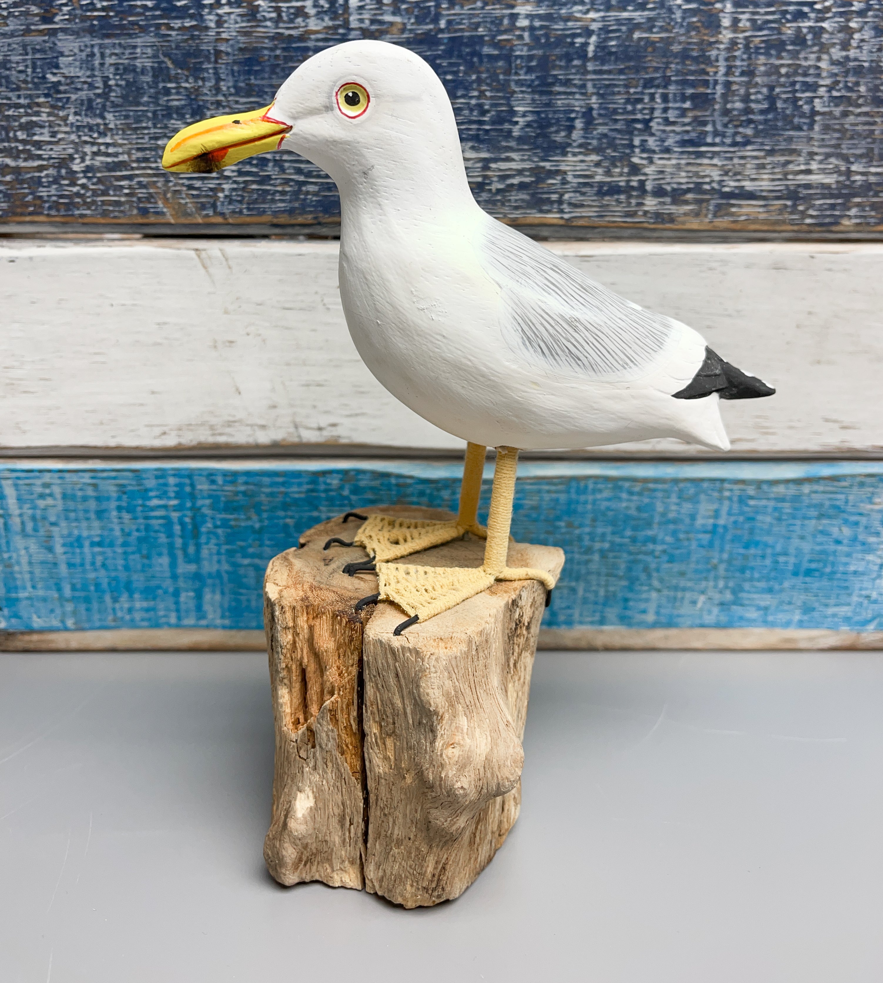 Handpainted Carved Seagull