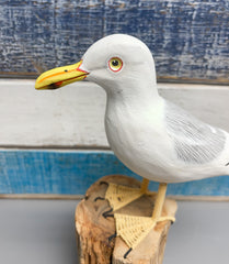 Handpainted Carved Seagull