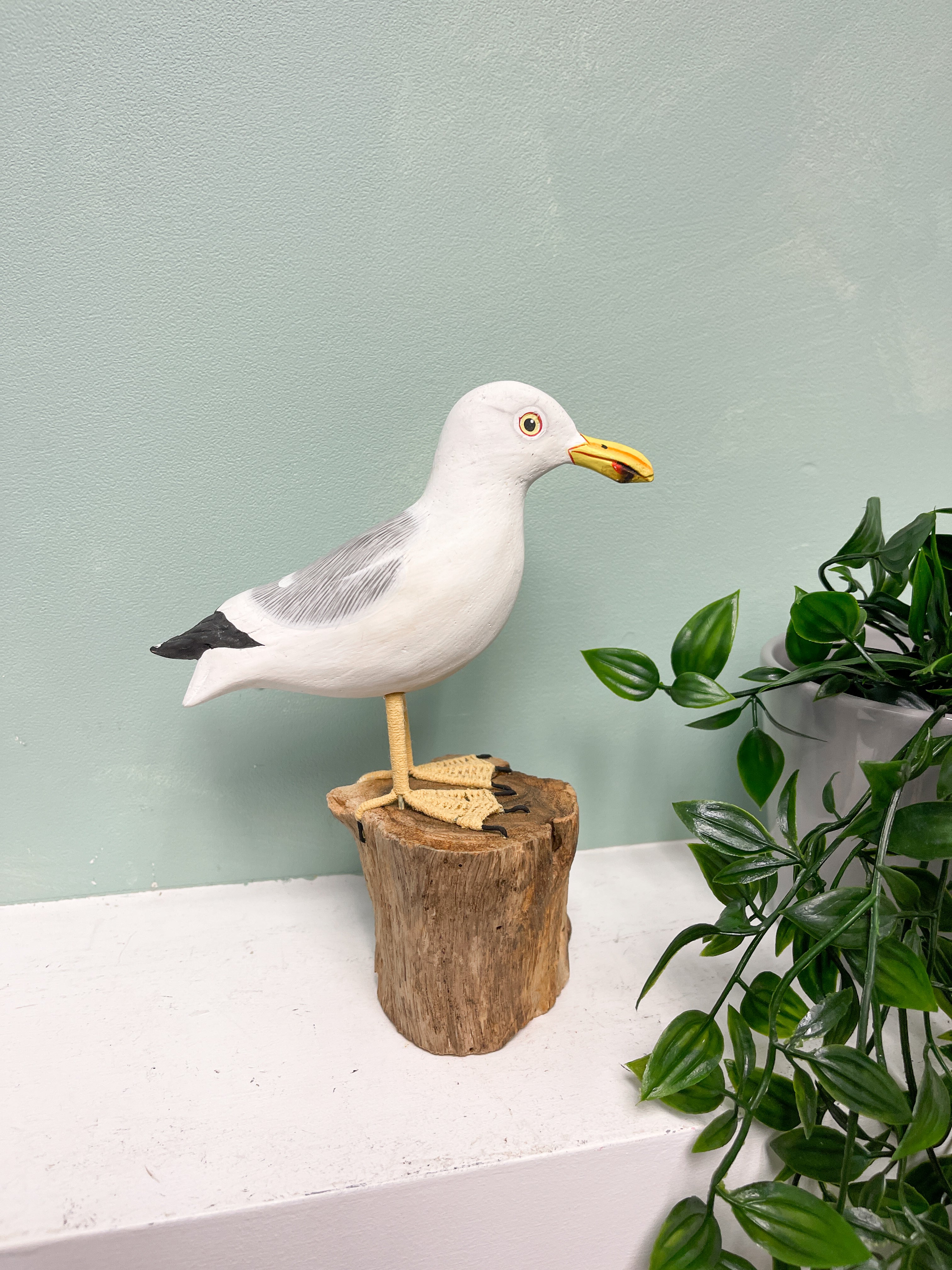 Handpainted Carved Seagull