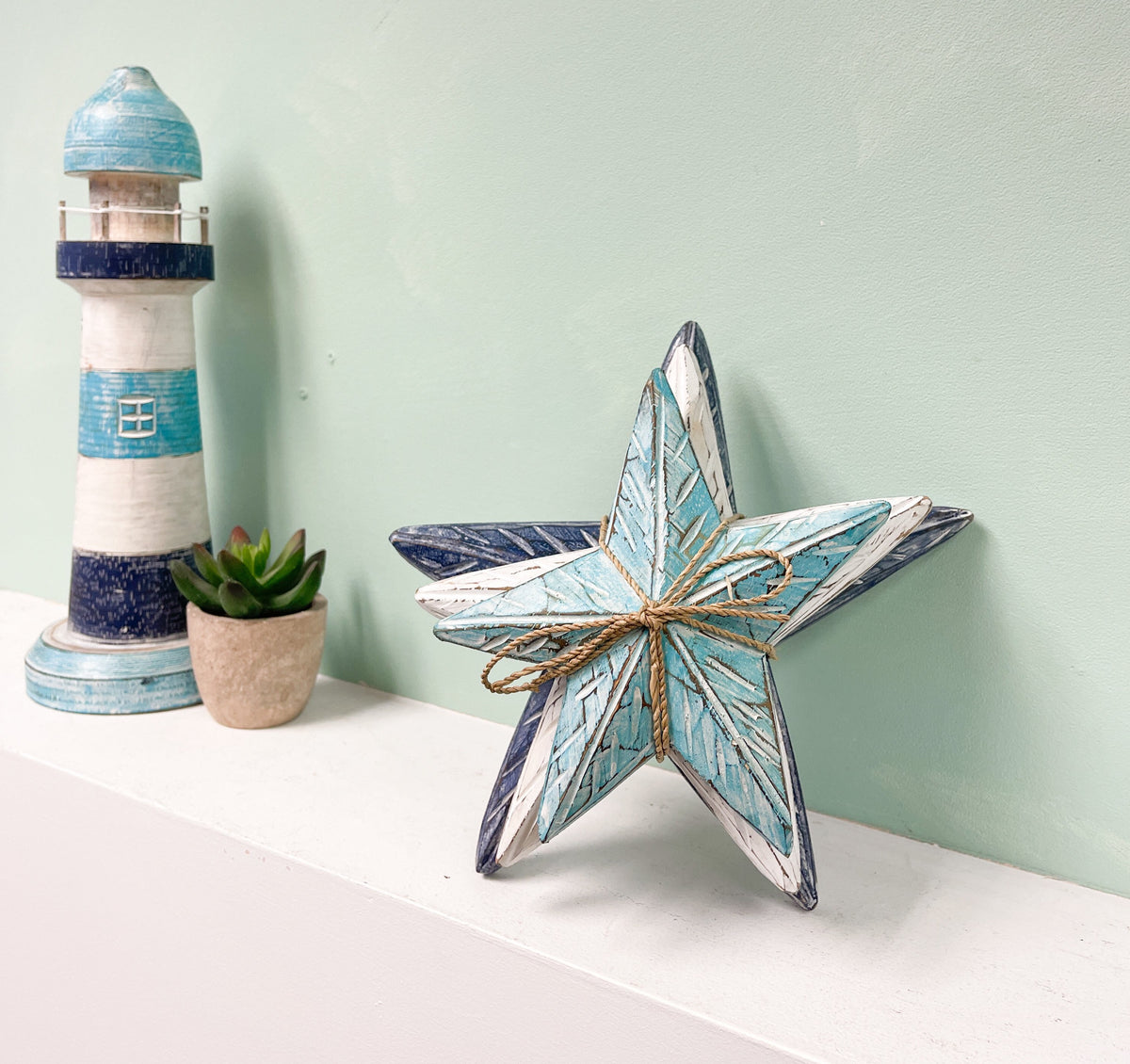 Wooden Starfish Set of 3 - Mixed