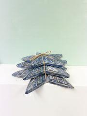 Wooden Starfish Set of 3 - Blue