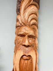 Green Man Log Carving Assorted Designs - 100cm