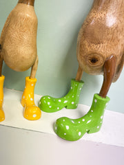 Bamboo Root Ducks with Painted Boots - Various Sizes