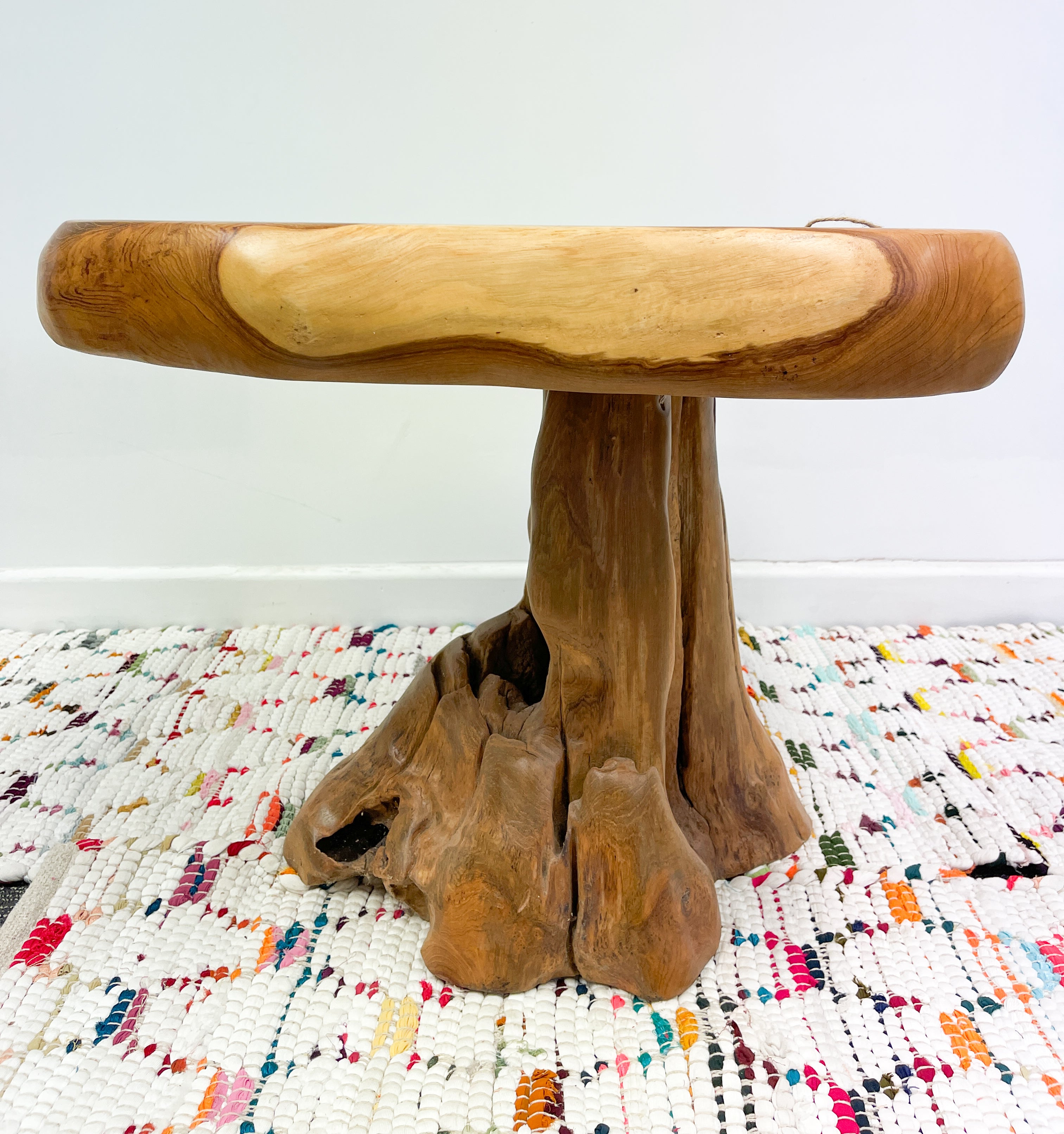 Teak Wood Table with Glass