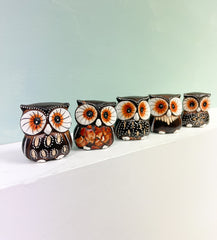 Wooden Owls - Set of 5